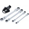 Očkové ráčnové klíče E-TORX E6-E24, s kloubem, sada 4 díly - BGS 71028