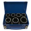 Nástrčné hlavice, úderové - průmyslové 1", 24 - 46 mm, 7 ks - ADLER AD-7D