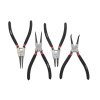 Kleště na segrovky, přímé a zahnuté, 180 mm, sada 4 ks