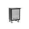 Dílenský vozík, nevybavený, 7 zásuvek, deska z nerezové oceli - QUATROS QS17073