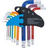 Zástrčné klíče imbus s kuličkou 1,5-10 mm, vícebarevné, krátké, 9 ks - BGS 74451 b