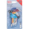 Zástrčné klíče Torx T10-T50, vícebarevné, krátké, 9 ks - BGS 74457 c