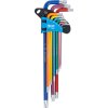 Zástrčné klíče Torx T10-T50, vícebarevné, extra dlouhé, 9 ks - BGS 74459 a