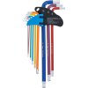 Zástrčné klíče Imbus s kuličkou 1,5-10 mm, vícebarevné, extra dlouhé, 9 ks - BGS 74453  b