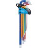 Zástrčné klíče Imbus 1,5-10 mm, vícebarevné, extra dlouhé, 9 ks - BGS 74455
