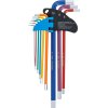 Zástrčné klíče Imbus 1,5-10 mm, vícebarevné, extra dlouhé, 9 ks - BGS 74455