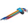 Zástrčné klíče Imbus 1,5-10 mm, vícebarevné, extra dlouhé, 9 ks - BGS 74455