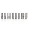 Hlavice pro demontáž poškozených matic a šroubů, 6-19 mm, prodloužené, 11 ks