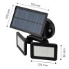 Reflektor dvojitý, solární, SMD LED, 450 lm, pro montáž na zeď - NEO tools 99-092
