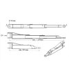 Set tříprvkových teleskopických ramen 690-1290mm (2 ks)