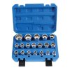 Nástrčné hlavice multiprofilové Gear Lock 1/2" 12hranné, sada 19 ks - SATRA