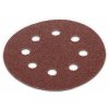 Brusný papírový kotouč 115 mm, suchý zip, 8 otvorů, 5 ks, různé zrnitosti - KREATOR