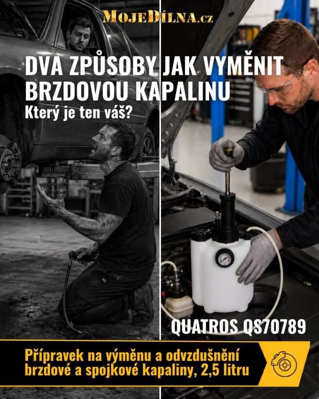 ŠLAPEJ! … DRŽ! … DOBRÝ, JEŠTĚ JEDNOU!“ Kdo z vás tohle zná? QUATROS QS70789 pomáhá při výměně a odvzdušnění brzdové i...