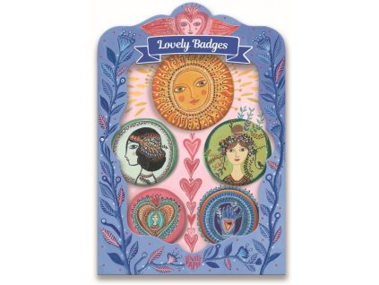 Djeco Sada odznáčků Rozkvetlé 5 ks