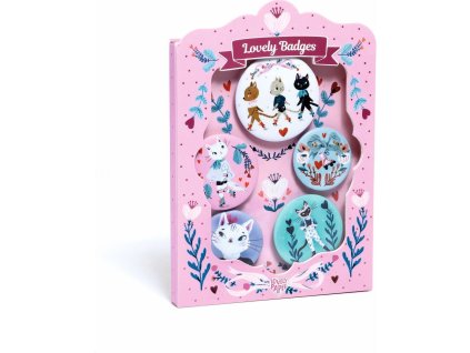 Djeco Sada odznáčků Kočičky 5 ks