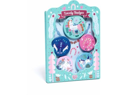 Djeco Sada odznáčků Koníci 5 ks