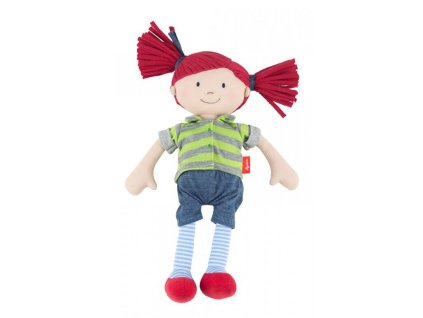 Sigikid Látková panenka Sigi Dolly s červenými culíky 32 cm
