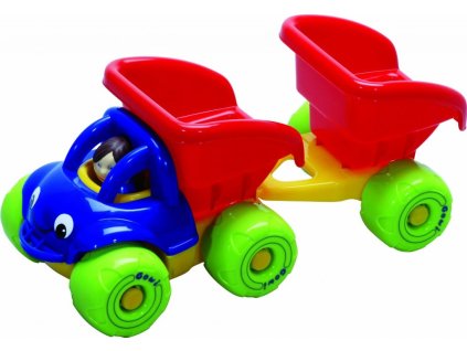 Gowi Mini Truck sklápěč s přívěsem Gowi