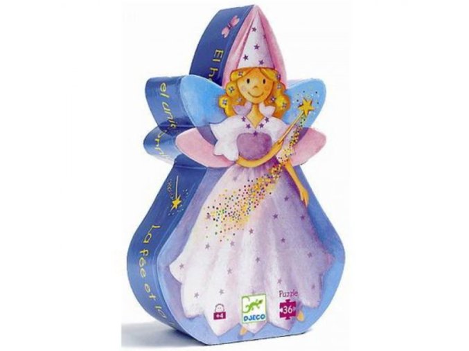 Djeco Puzzle víla a jednorožec 36 dílků