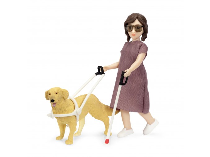 Lundby panenka s vodícím psem
