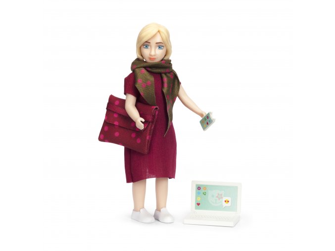 Lundby maminka s počítačem