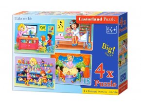 Castorland dětské puzzle Mám rád svou práci 4v1 (8, 12, 15, 20 dílků)