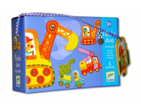 Djeco Duo puzzle Autíčka v pohybu 6 ks