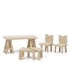Lundby Dřevěný stůl s židlemi Lundby