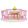 Lundby Småland růžový jídelní nábytek