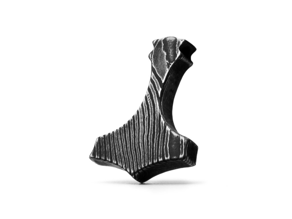 Thórovo kladivo - Mjolnir kovaný z damaškové oceli