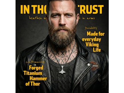 in thor we trust thors hammer mjolnir titanium pendant 001b 1