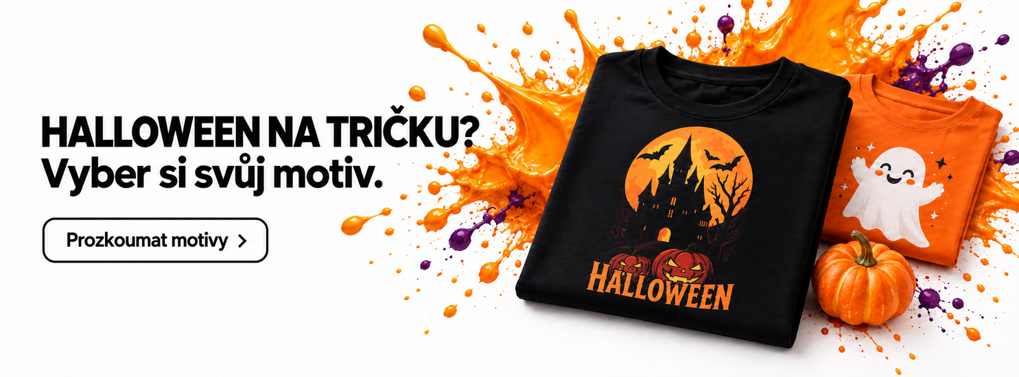 Vyber si halloween na tričku.