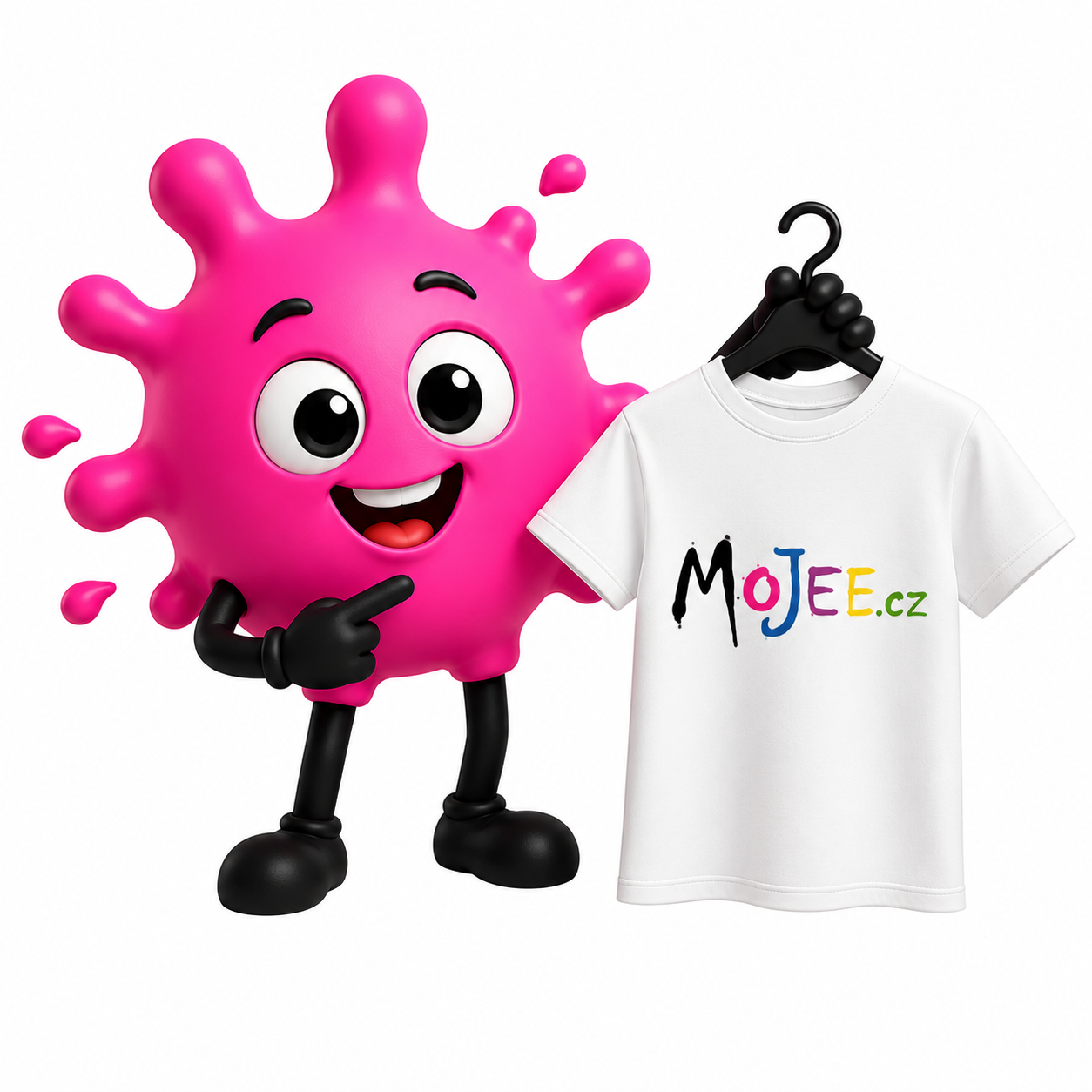 Mo s potištěným tričkem