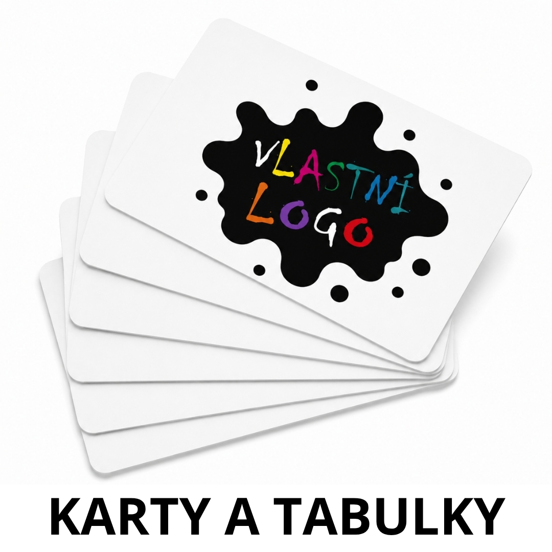 Karty a tabulky s potiskem