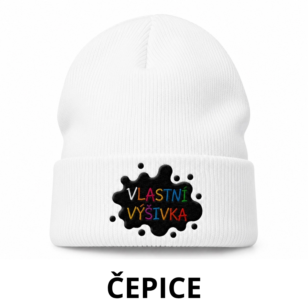 Čepice s vlastní výšivkou