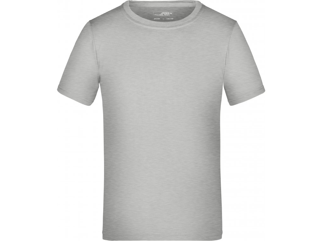 Dětské žerzejové sportovní tričko JN 358K Barva: světle šedý melír, Velikost: XL