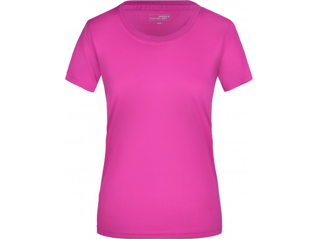 Dámské žerzejové sportovní tričko JN 357 Barva: růžová, Velikost: M