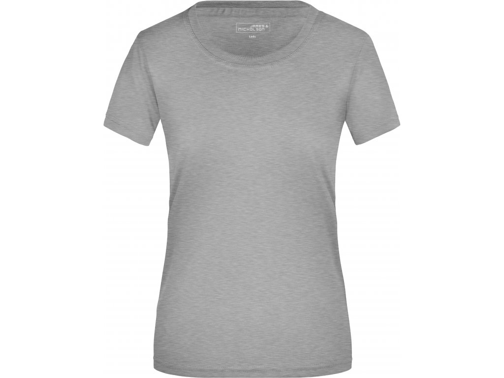 Dámské žerzejové sportovní tričko JN 357 Barva: světle šedý melír, Velikost: XL