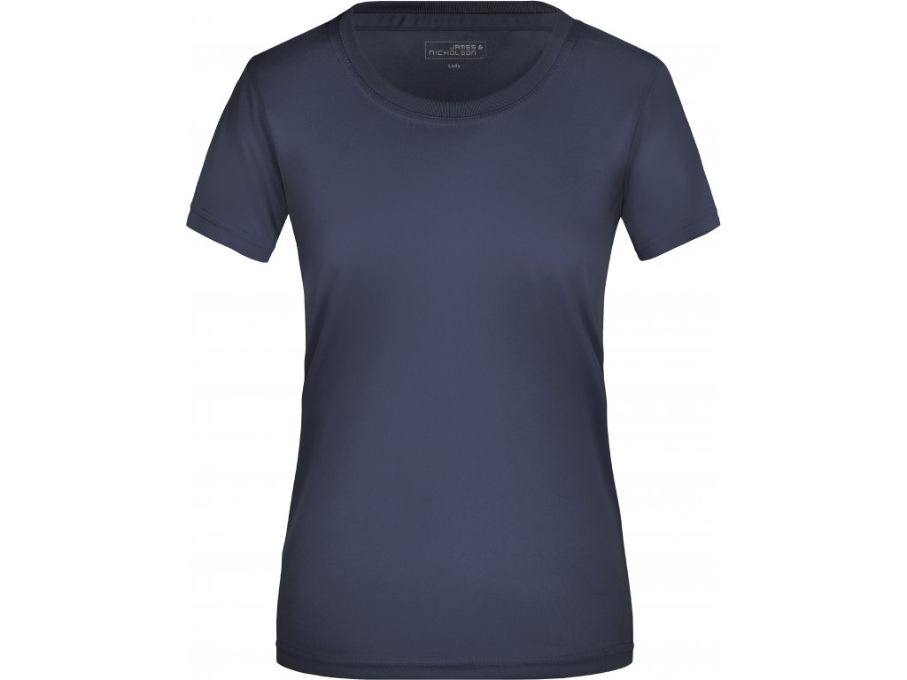 Dámské žerzejové sportovní tričko JN 357 Barva: námořní modrá, Velikost: M