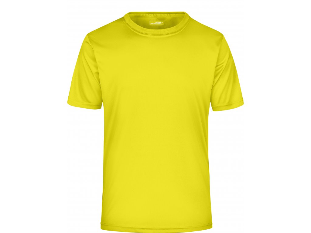 Pánské žerzejové sportovní tričko JN 358 Barva: žlutá, Velikost: XL