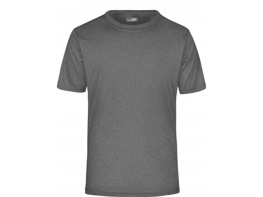 Pánské žerzejové sportovní tričko JN 358 Barva: tmavě šedý melír, Velikost: 2XL