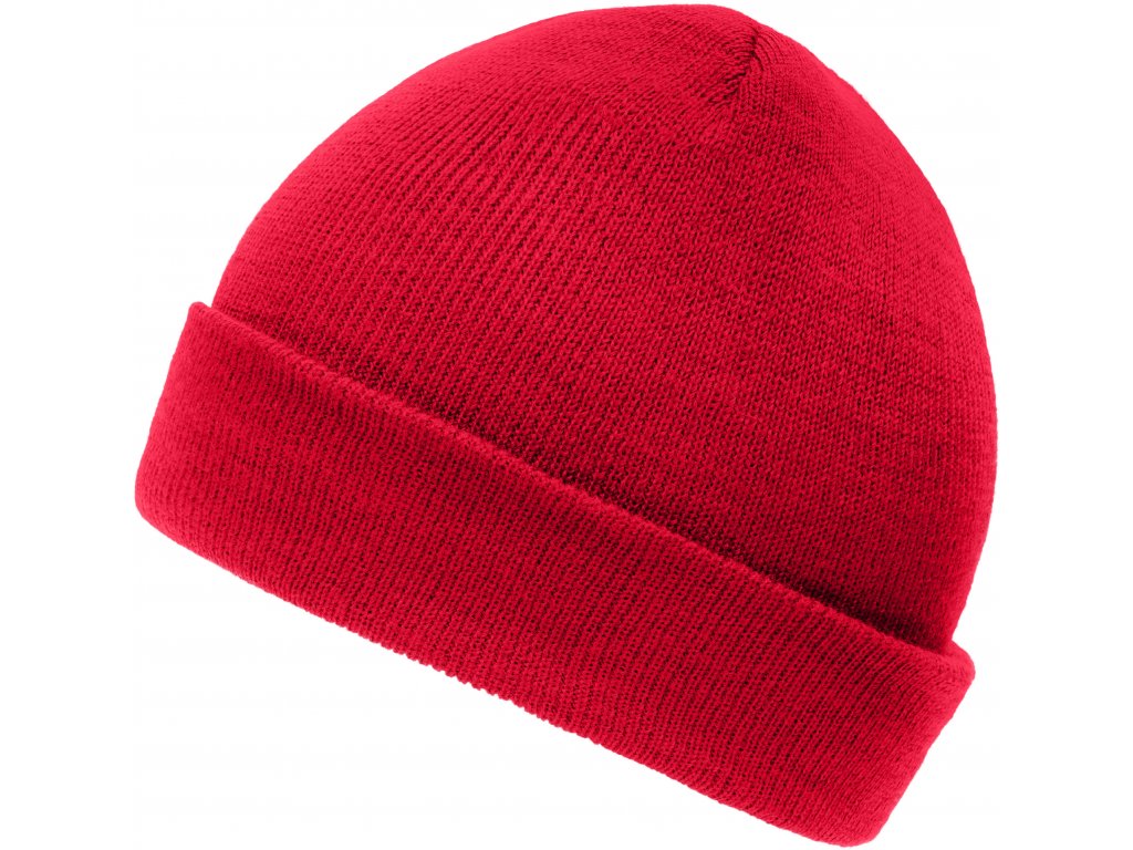 Dětská pletená čepice MB 7501 Barva: červená, Velikost: uni