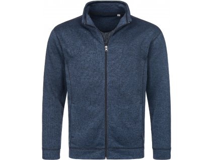 (PS) (05.5850) Stedman Knit Fleece Jacket Men [marina blue melange] (1)