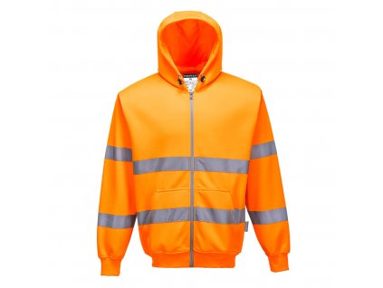 Hi-Vis mikina na zip