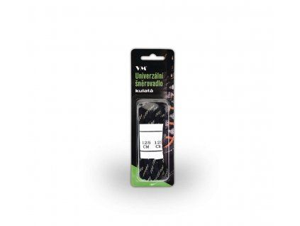 Kulaté černo-šedé tkaničky do bot