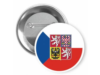 Placka s českou vlajkou a znakem 50 mm