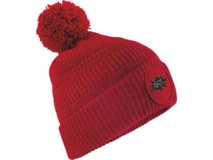 Zimní čepice rPET s bambulí a vlastním potiskem