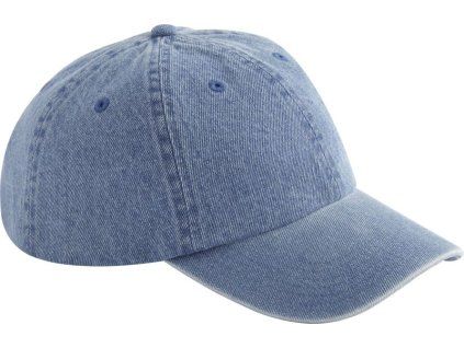 Džínová 6panelová kšiltovka B 105 – modrá denim