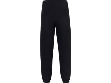 Tepláky z těžké bavlny Iconic Premium Elasticated Cuff Jog Pants Barva černá