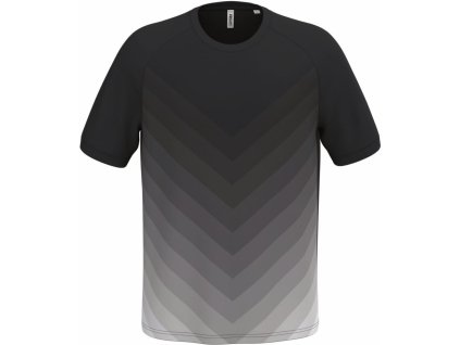Unisex sportovní tričko s barevným gradientem černé
